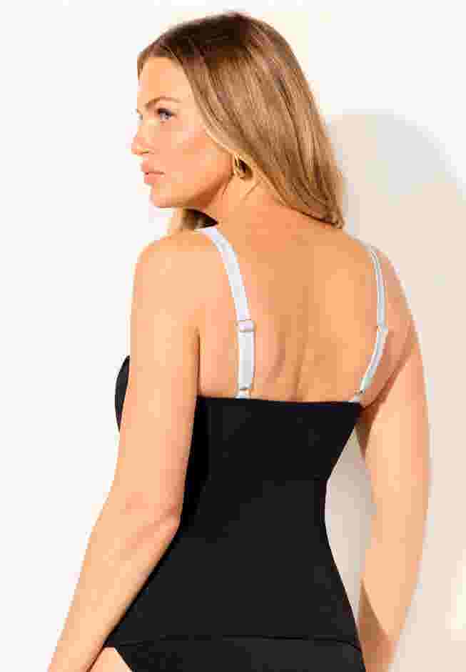 Sweetheart Shirred Tankini Top image number 1