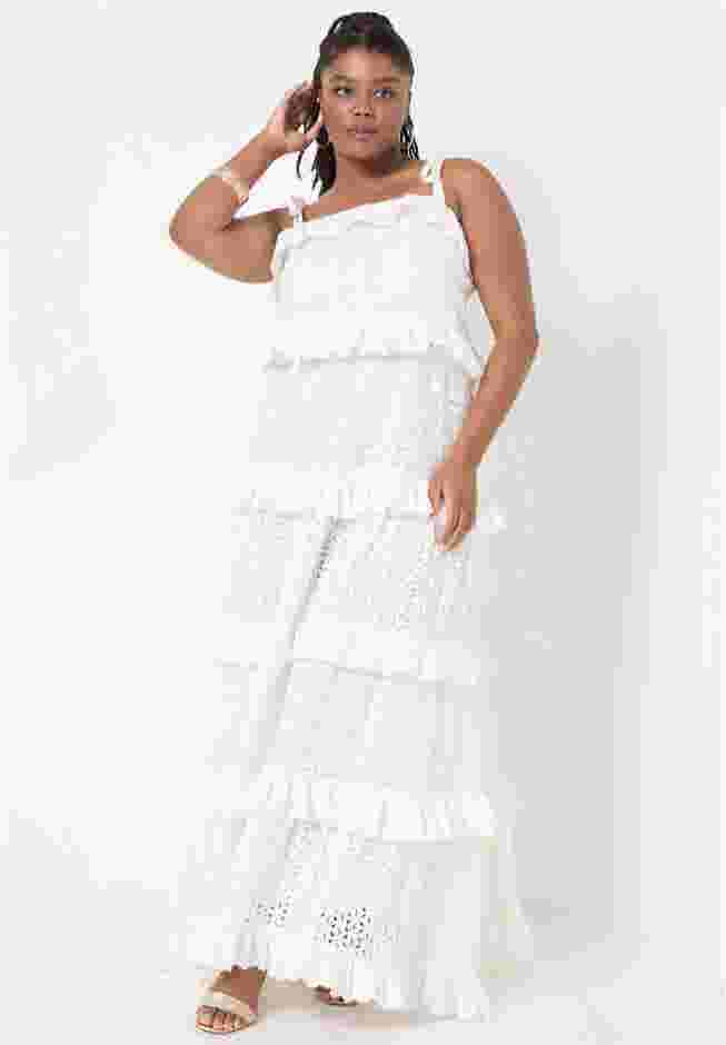 Eyelet Tiered Maxi Dress image number 3