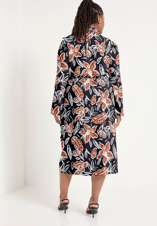 Midi Wrap Dress image number null