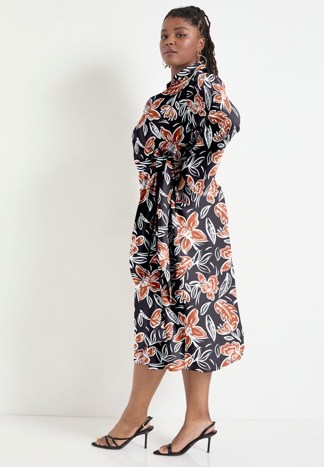 Midi Wrap Dress image number null