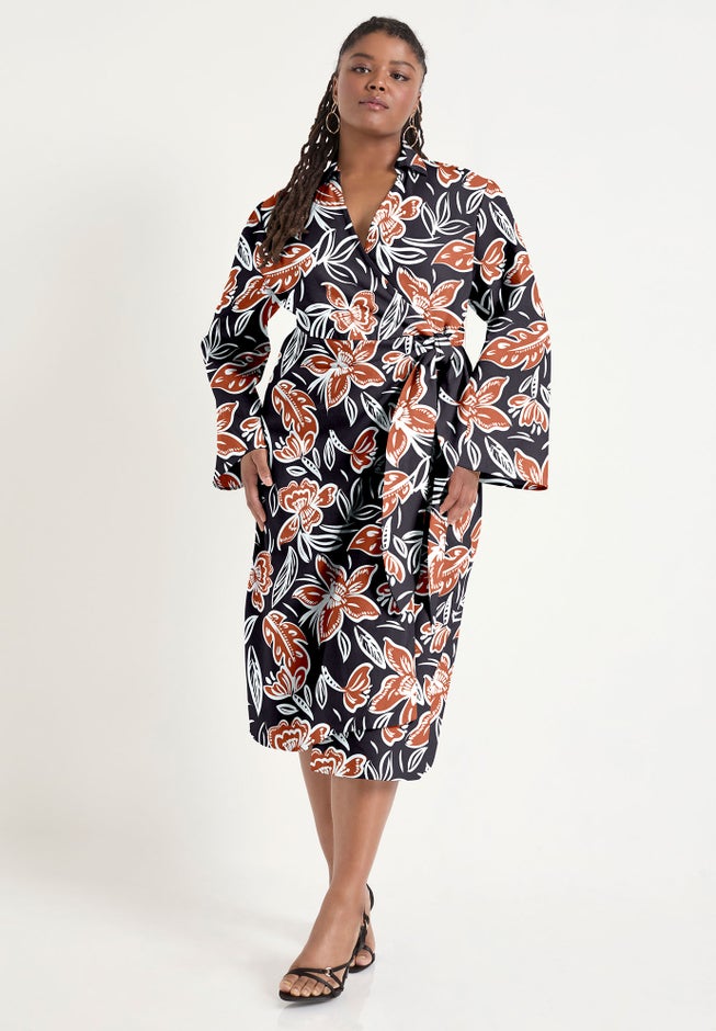 Midi Wrap Dress image number null