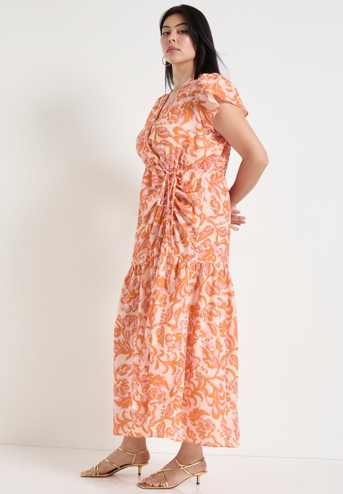 Faux-Wrap Maxi Dress image number 2