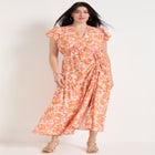 Faux-Wrap Maxi Dress image number null
