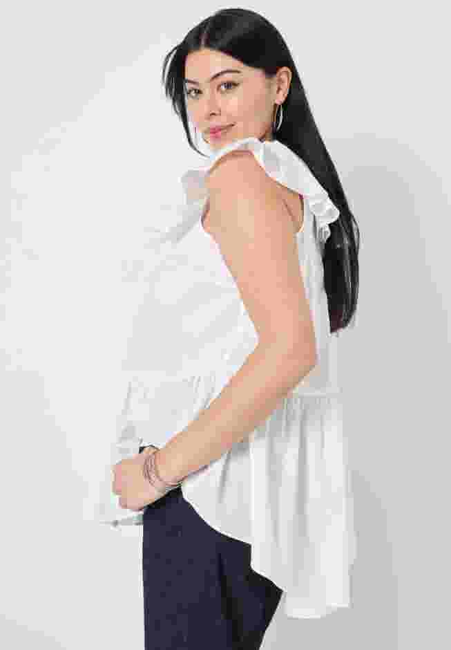 Ruffled Peplum Top image number 2