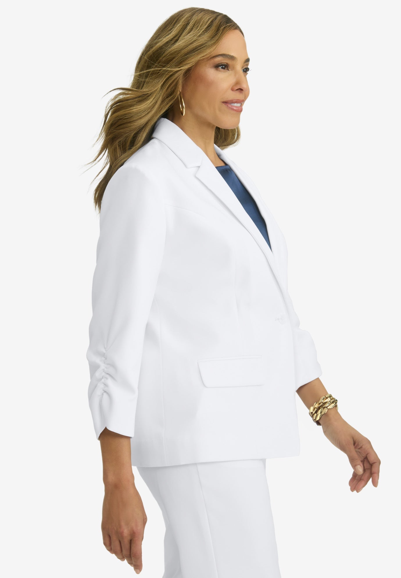 Cinched Sleeve Blazer image number 2