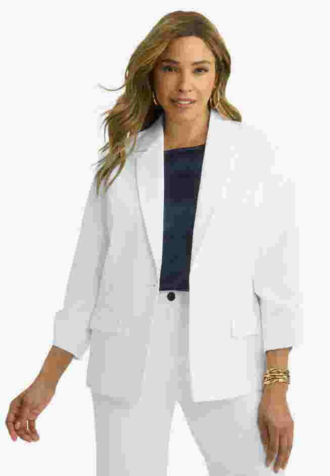 Cinched Sleeve Blazer image number 0