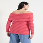 Long-Sleeve Off-The-Shoulder Top image number null