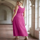 Stretch Cotton Side Tie Maxi Dress image number 1