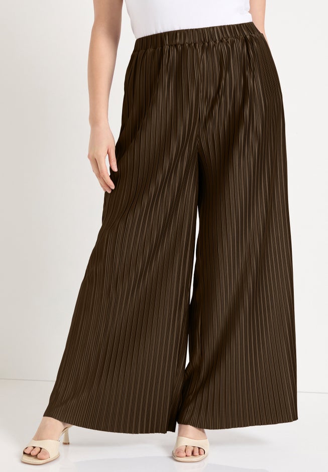 Plisse High-Rise Pants image number 3