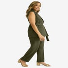 Belted Crepe Vest Set image number null