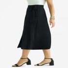 Faux Wrap Midi Skirt image number null