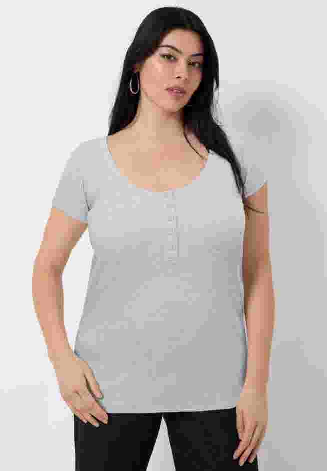 Ribbed Henley Top image number 0