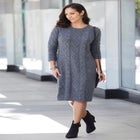 Cable Sweater Dress image number null