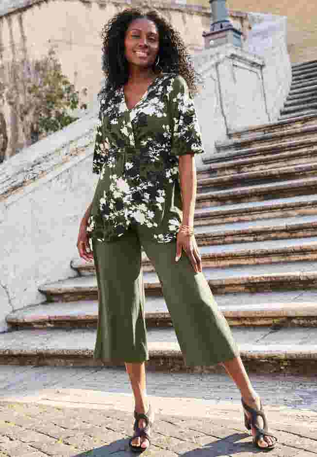 Asymmetrical Twist Neck Tunic image number 1
