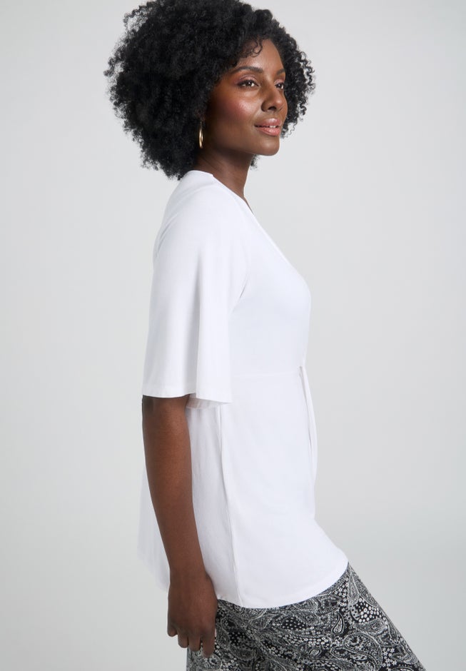 Asymmetrical Twist Neck Tunic image number 1