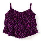 Longer-Length V-Neck Tiered-Ruffle Tummy Control Tankini Top image number 3