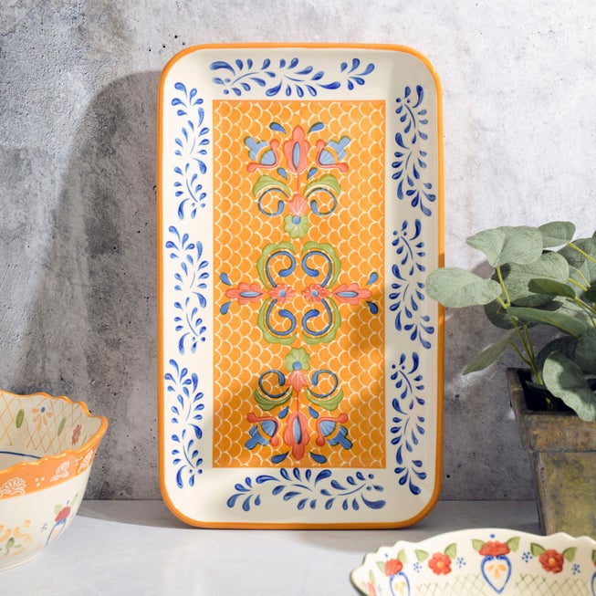 Hand Painted Tierra Platter image number null
