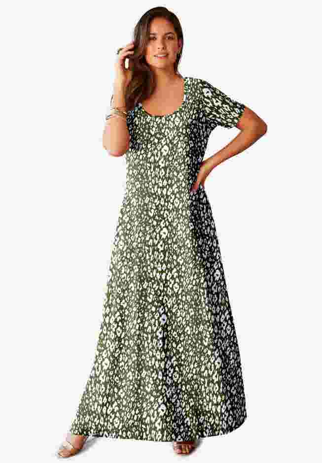 Stretch Cotton T-Shirt Maxi Dress image number 0