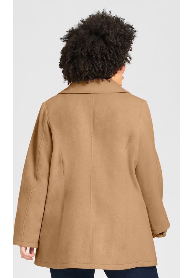 Faux Wool Peacoat image number 5