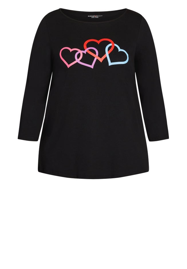 Heart Print Top image number null