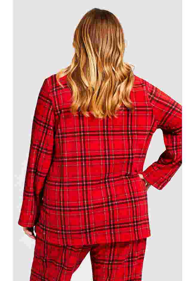 Fleece Check Sleep Top image number 1