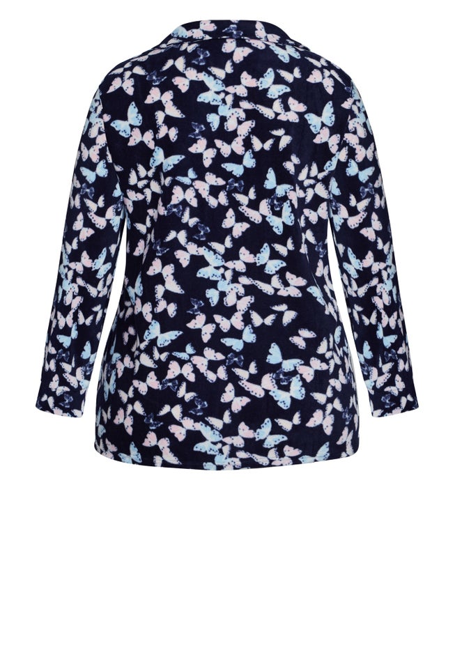 Button Fleece Sleep Top image number null