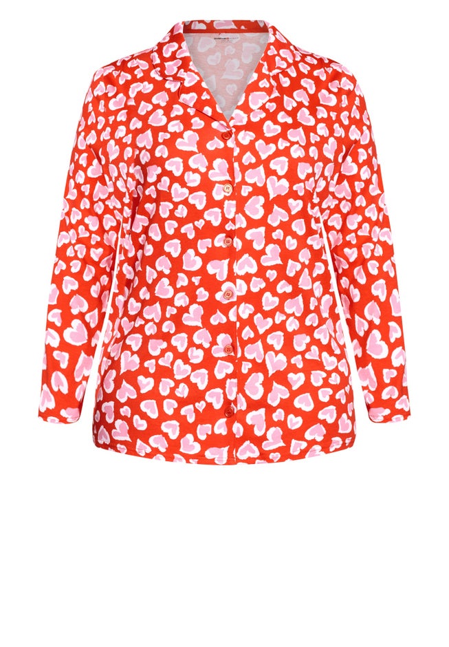 Button Heart Sleep Top image number null