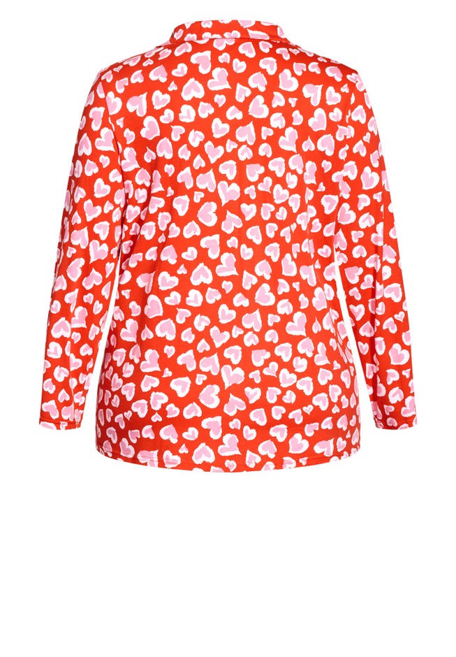 Button Heart Sleep Top image number null