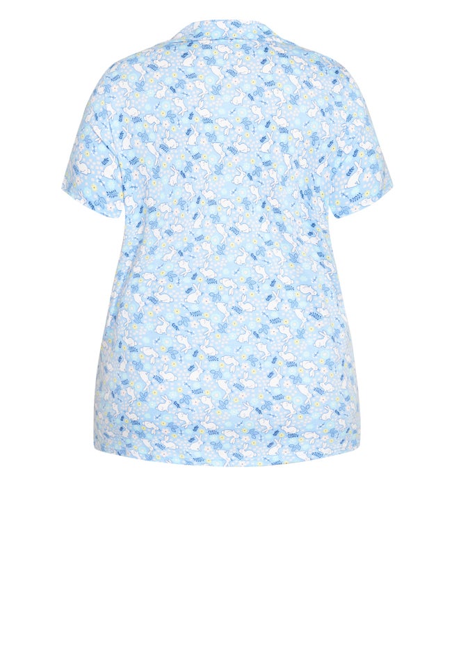 Bunny Button Up Sleep Top image number 5