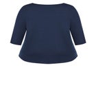 Notch Neck Plain Tee image number null