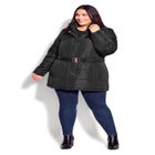 Belted Hood Puffer Coat image number null