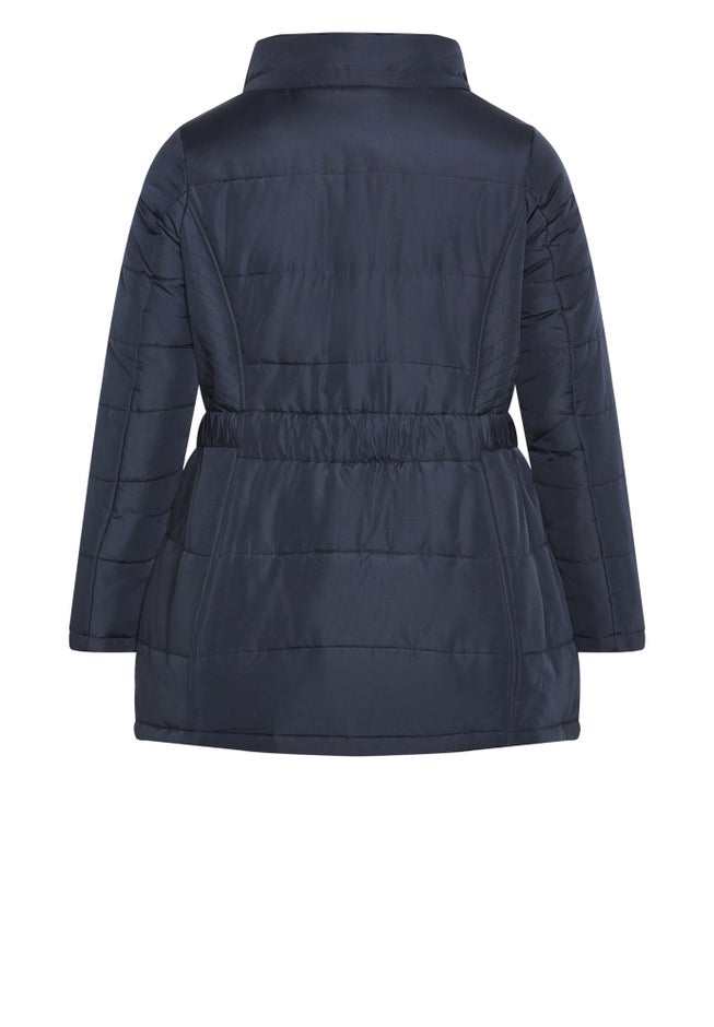 Belted Hood Puffer Coat image number 3