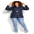 Belted Hood Puffer Coat image number null