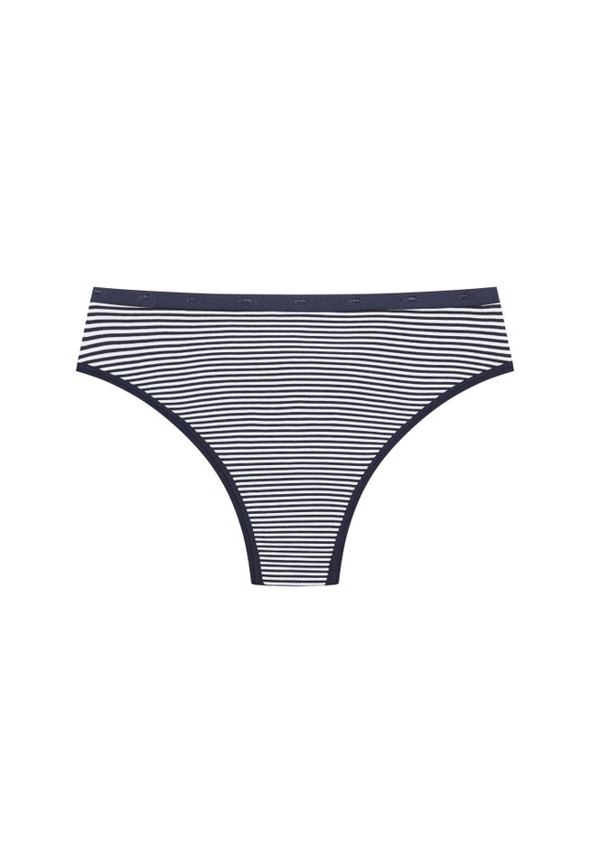 Cotton Stripe Thong image number null