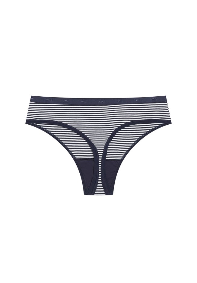 Cotton Stripe Thong image number null