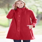 Fleece Swing Funnel-Neck Coat image number 6