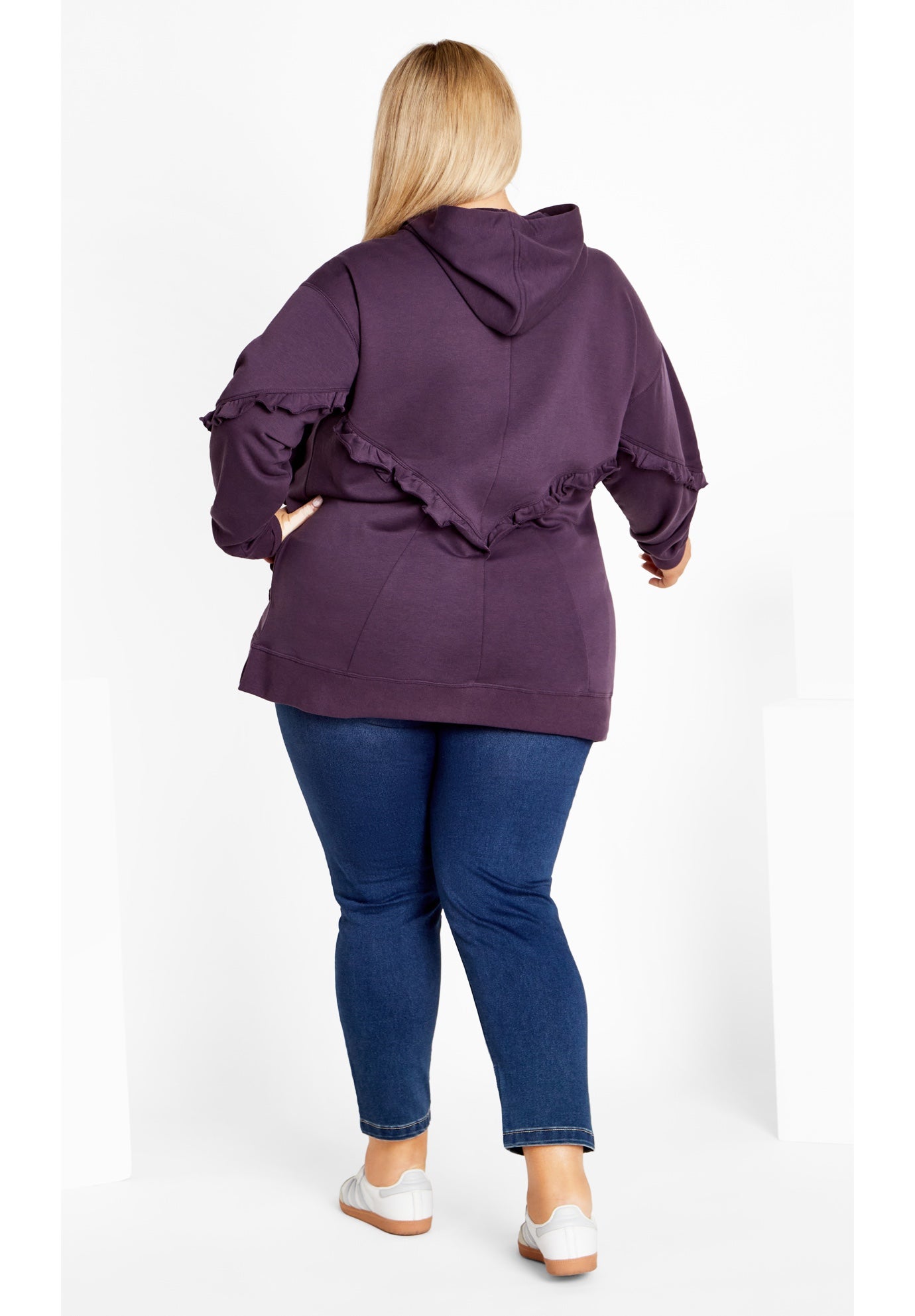 Frill Plain Hoodie image number 2