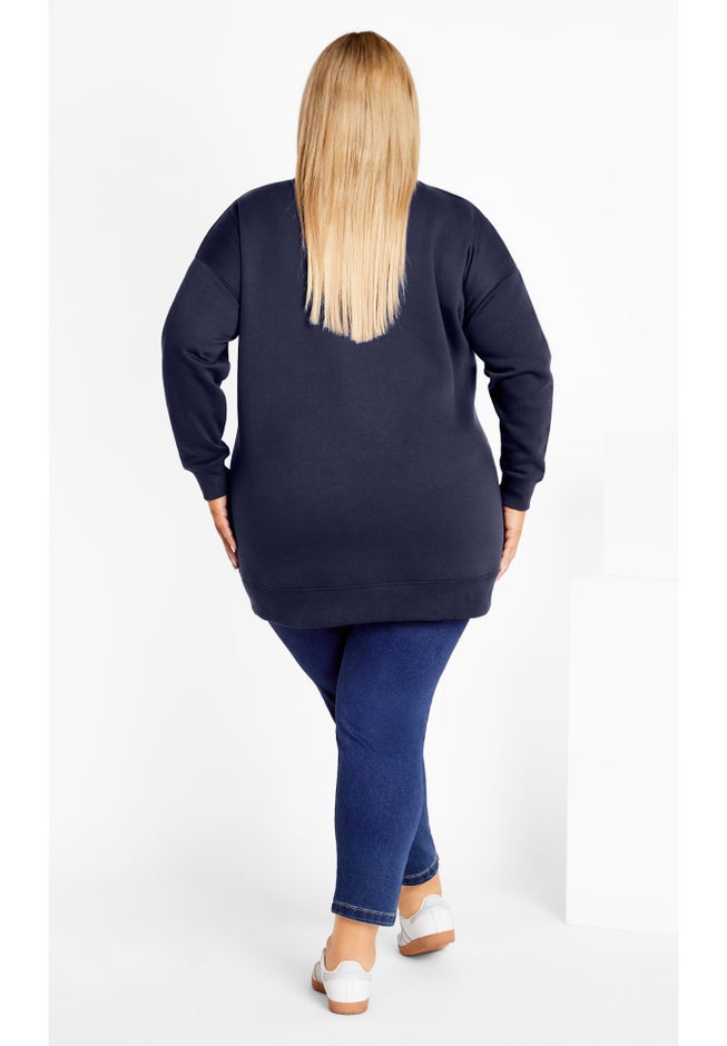 Jade Longline Zip Top image number 2