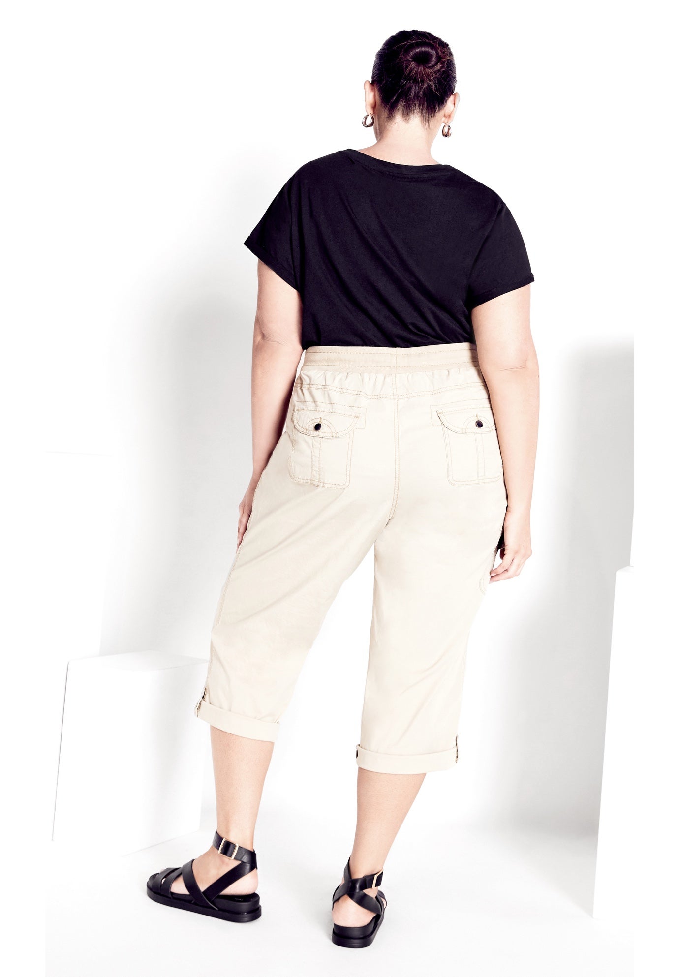 Cotton Roll Up Capri image number 1