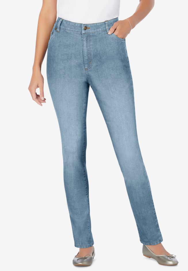 Stretch-Denim Slim-Leg Five-Pocket Jeans image number 0