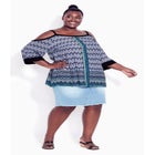 Daisy Cold Shoulder Border Top image number null