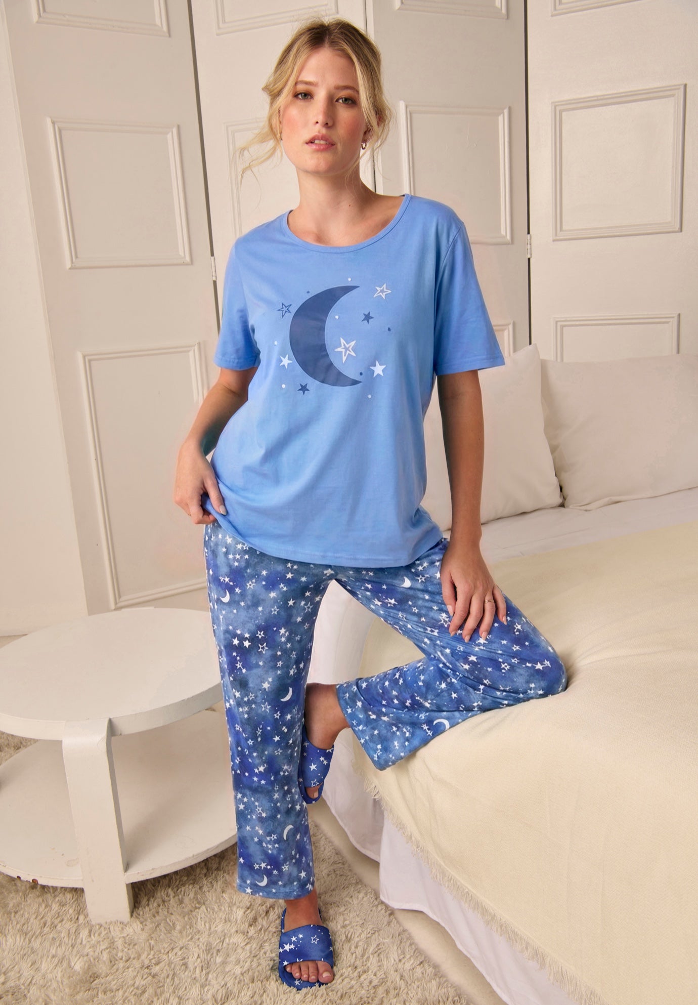Graphic Tee Pure Cotton PJ Set image number 0