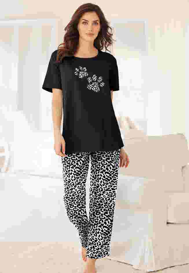 Graphic Tee PJ Set image number 6