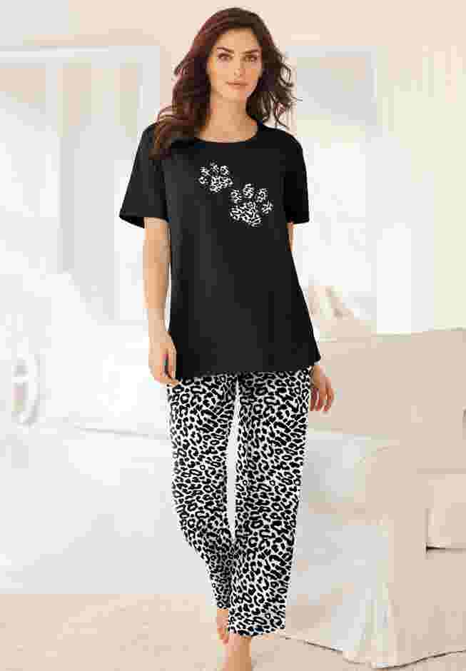 Graphic Tee PJ Set image number 0