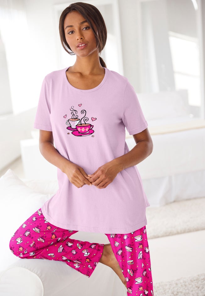 Graphic Tee PJ Set image number 6