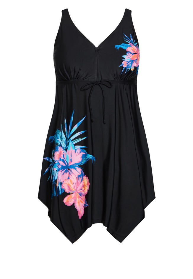 Sharkbite Print Swim Dress image number 2