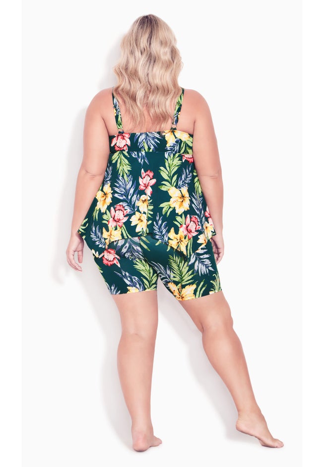 Handkerchief Print Tankini Top image number 3