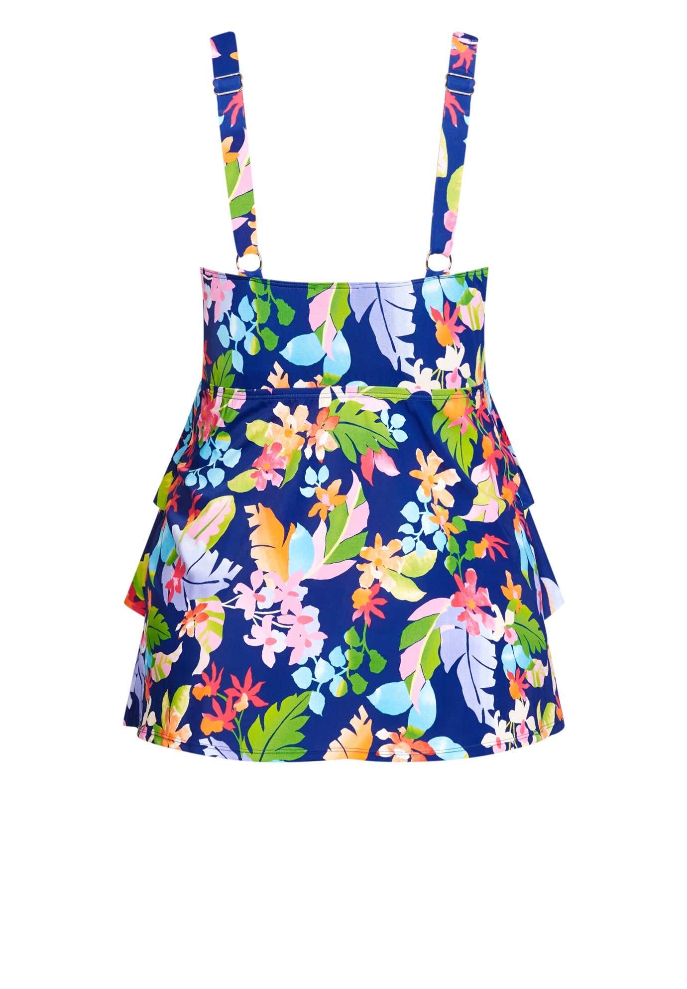 Ruffled Print Tankini Top image number 5