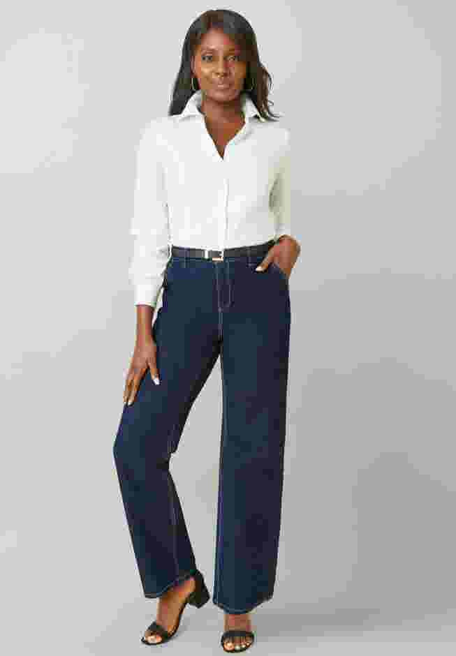True Fit Stretch Denim Wide Leg Jean image number 4