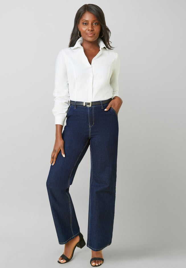 True Fit Stretch Denim Wide Leg Jean image number 4